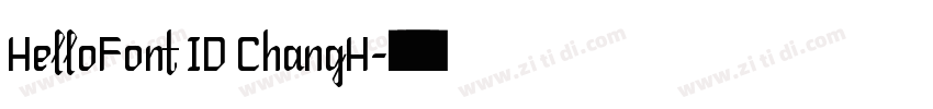 HelloFont ID ChangH字体转换